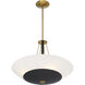 BAX 4 Light 24 inch Sand Coal and Soft Brass Pendant Ceiling Light